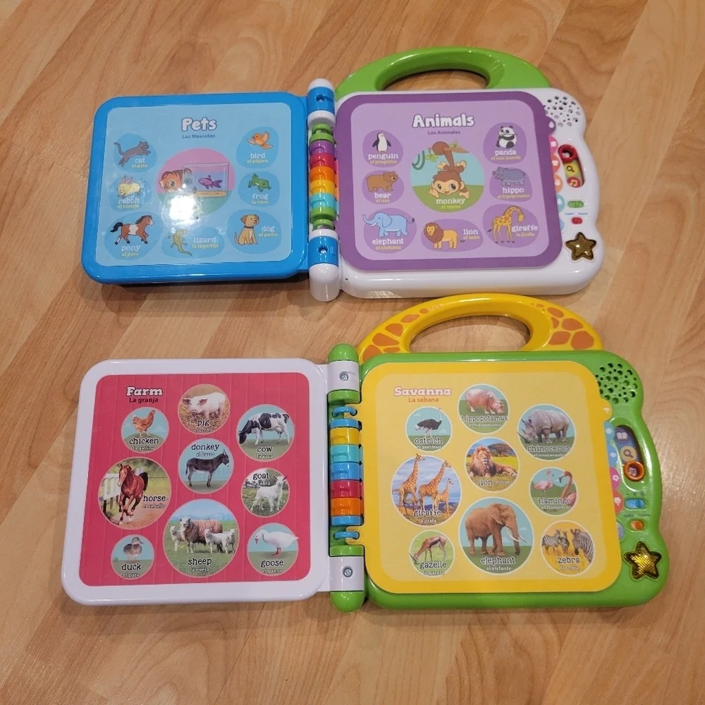 Leapfrog 100 Words and 100 Animals Electronic Touch And Learn Book Bundle
